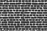 Gray bricks in worn out brick wall
