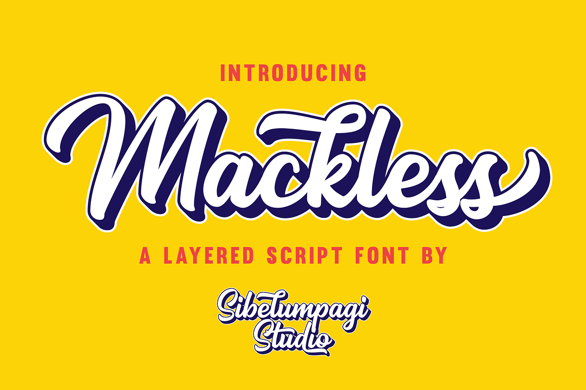 Mackless | Layered Script Font in Display Fonts - product preview 8