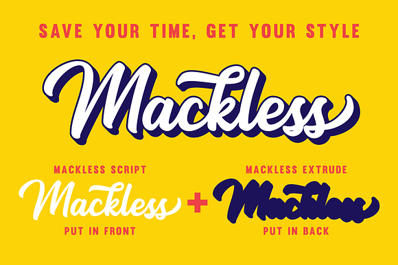 Mackless | Layered Script Font in Display Fonts - product preview 2