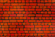 Realistic red grunge bricks pattern