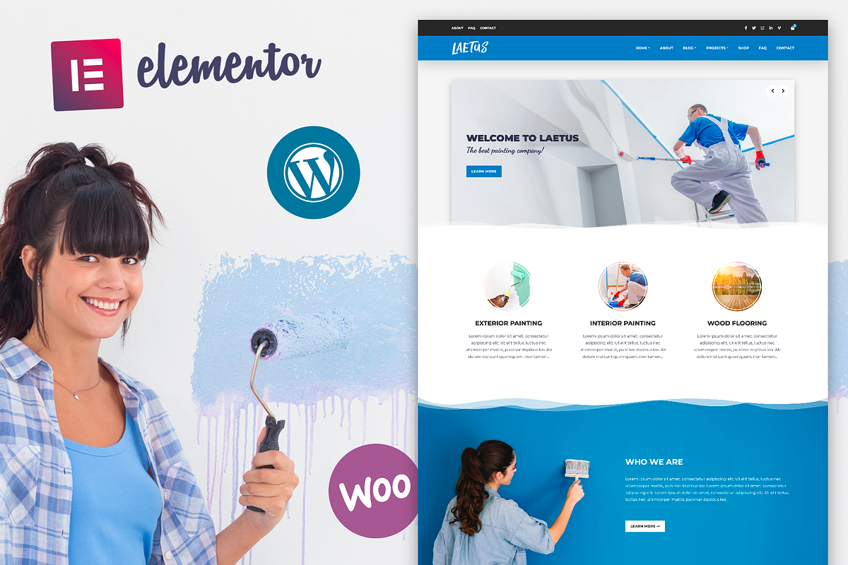 Laetus - Painting Company WP Theme in WordPress Business Themes - product preview 8