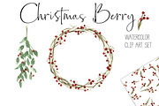 Christmas Berry & Mistletoe Set