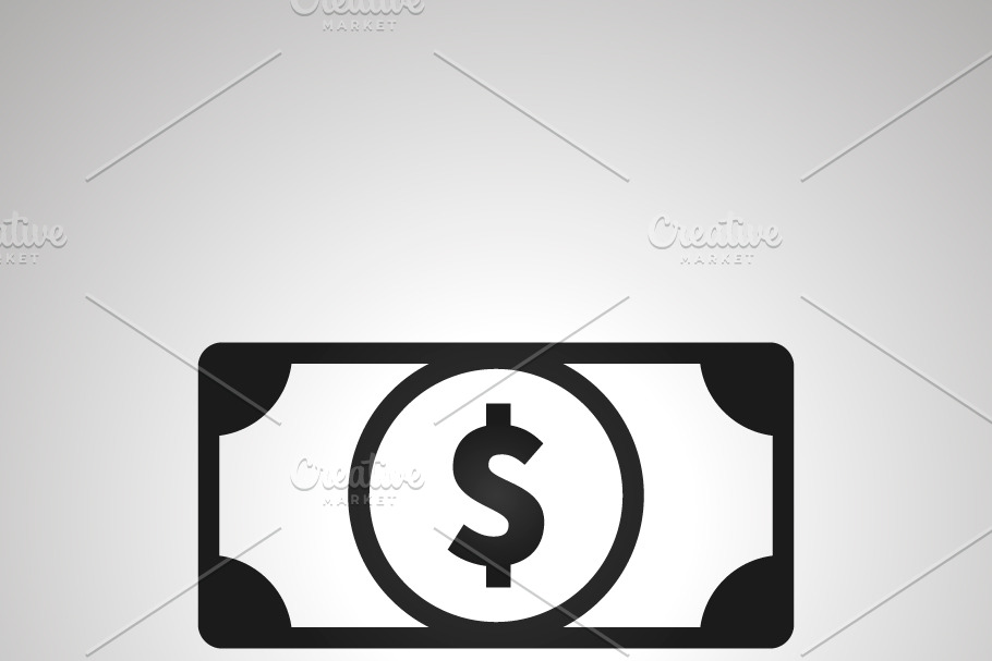 Abstract money banknote icon