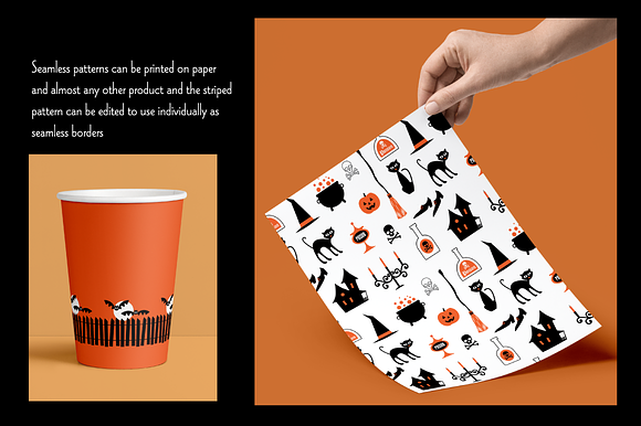 Orange & Black Halloween Patterns in Patterns - product preview 1