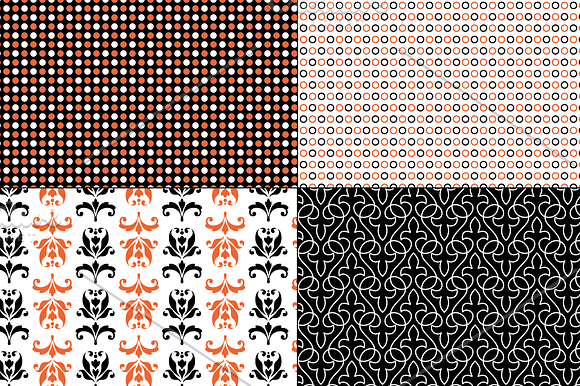 Orange & Black Halloween Patterns in Patterns - product preview 3