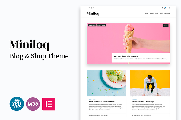 Miniloq - Blog&Shop WordPress Theme
