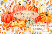 Autumn harvest, watercolor