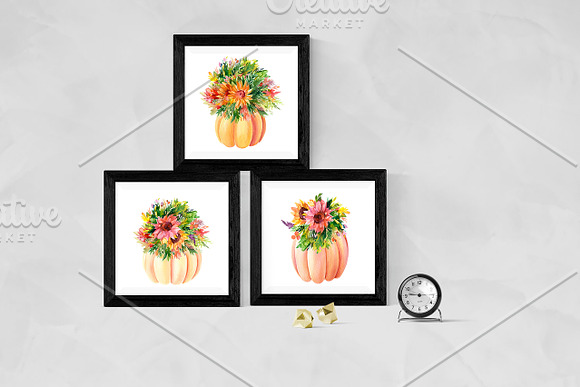Autumn harvest, watercolor in Illustrations - product preview 8