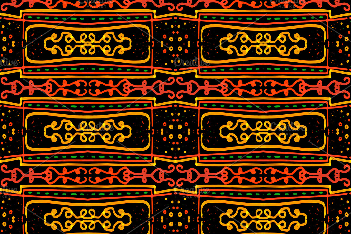 Colorful Dark Ornate Seamless Patter in Patterns - product preview 8