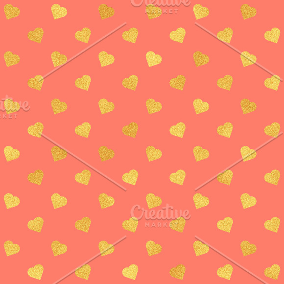 Coral Gold Digital Papers in Patterns - product preview 1