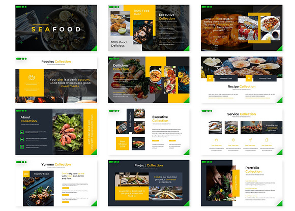 Seafood - Google Slides Template in Google Slides Templates - product preview 1