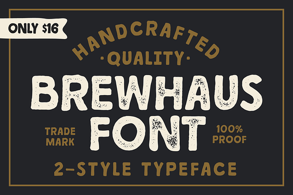 BREWHAUS: A Vintage Handcrafted Font