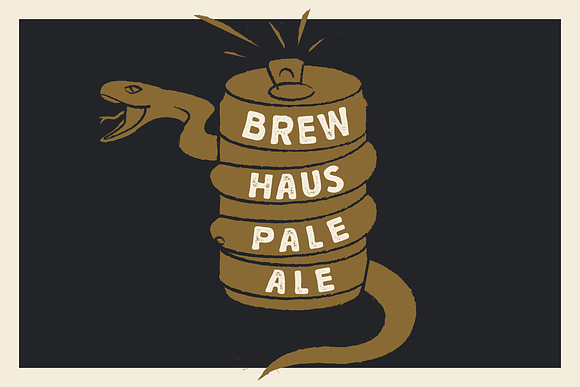 BREWHAUS: A Vintage Handcrafted Font in Sans-Serif Fonts - product preview 3