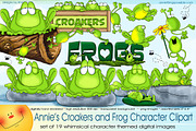 Croakers and Frog Characters Clipart