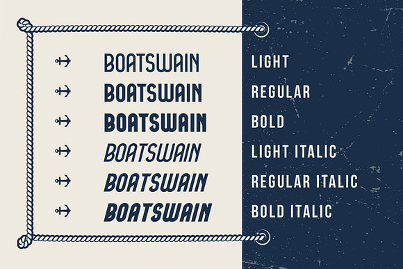 Boatswain Fonts Family + Extras in Sans-Serif Fonts - product preview 2
