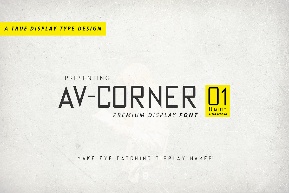AV-CORNER Tall Display Font in Display Fonts - product preview 8