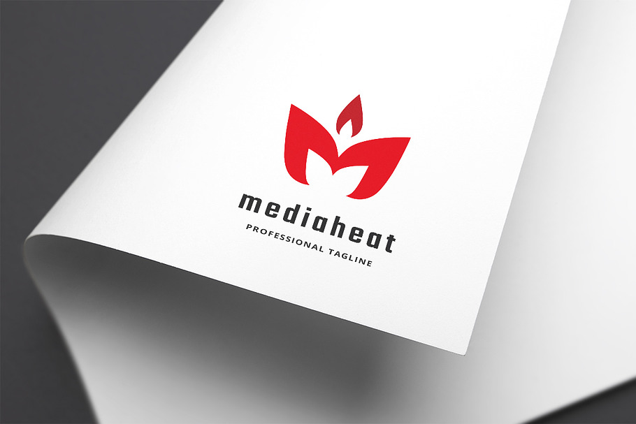 Media Heat Letter M Logo in Logo Templates - product preview 8
