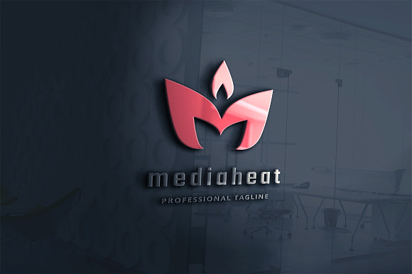Media Heat Letter M Logo in Logo Templates - product preview 1