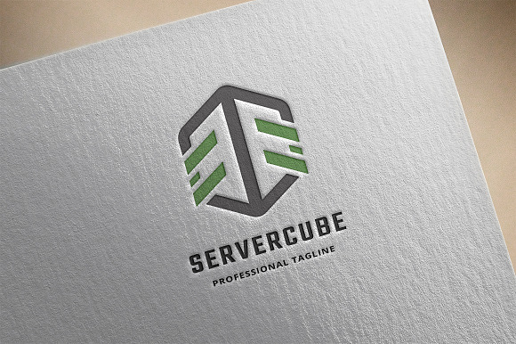 Server Cube Logo in Logo Templates - product preview 3