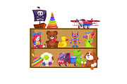Kids toys shelves. Toy kid shop wood