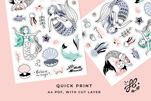 Hello Mermaids! - clipart & stickers in Objects - product preview 3