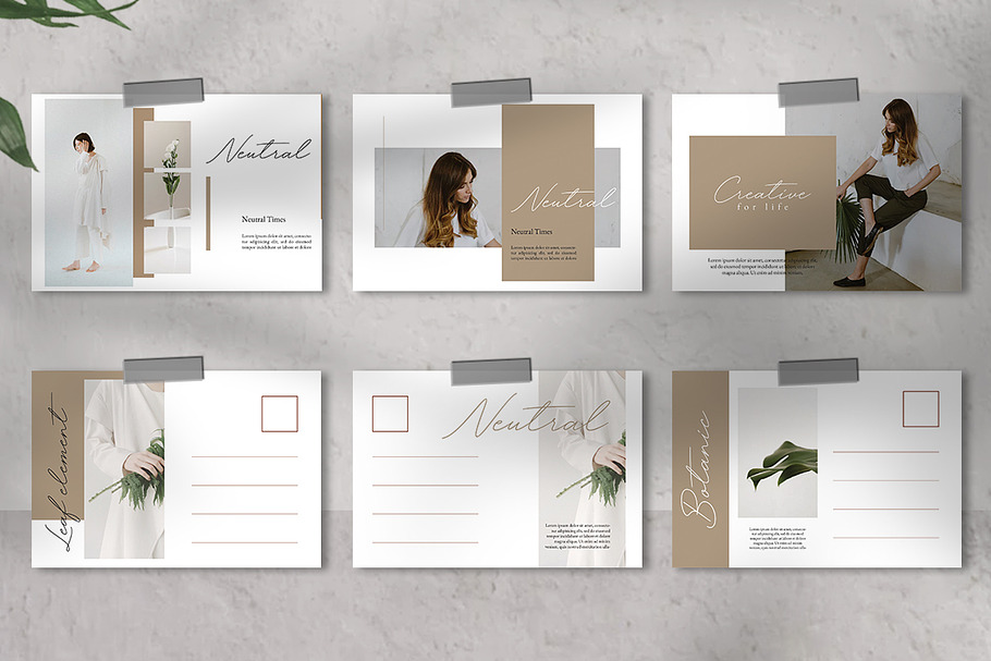 Neutral Postcard templates in Postcard Templates - product preview 8