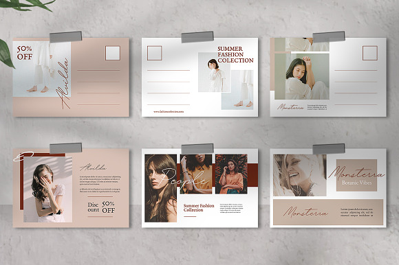 Neutral Postcard templates in Postcard Templates - product preview 2