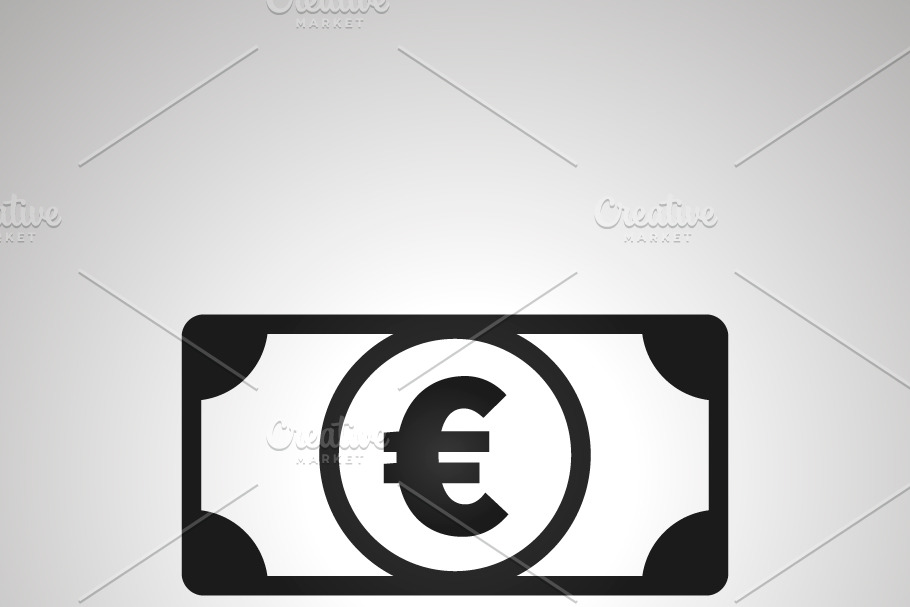 Money banknote with euro sign in Icons - product preview 8