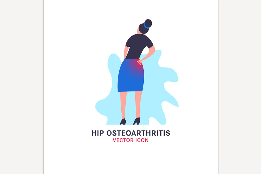 Hip osteoarthritis icon in Icons - product preview 8
