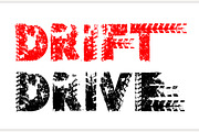 Offroad grunge drive and drift lette
