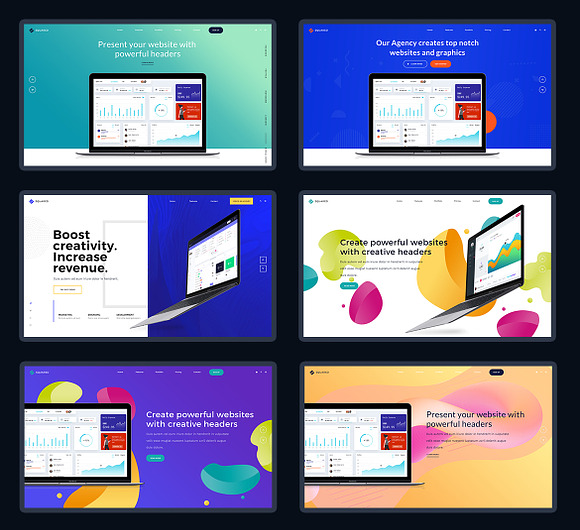 40 Website Presentation Headers in UI Kits and Libraries - product preview 2