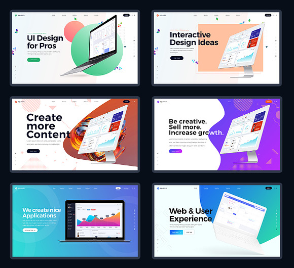 40 Website Presentation Headers in UI Kits and Libraries - product preview 3