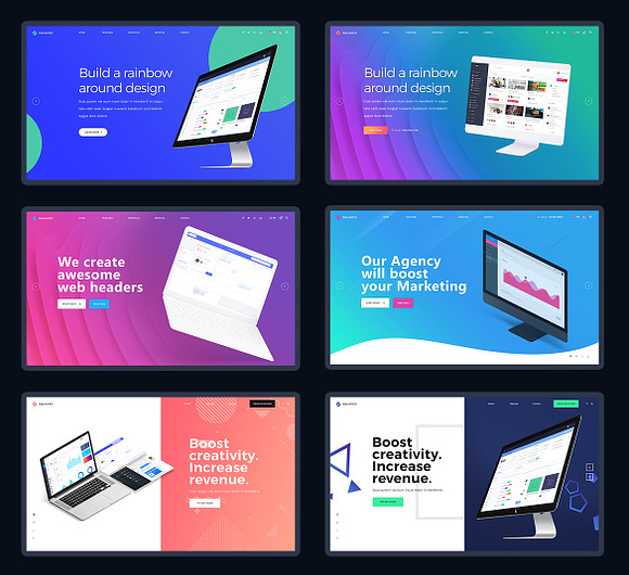 40 Website Presentation Headers in UI Kits and Libraries - product preview 5