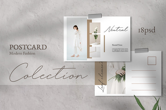 Neutral Postcard templates in Postcard Templates - product preview 4