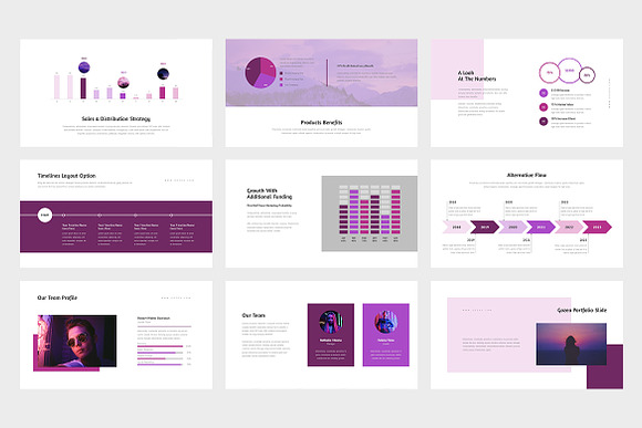 Gozea Purple Pitch Deck GoogleSlides in Presentation Templates - product preview 2