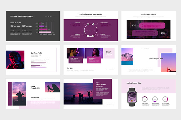 Gozea Purple Pitch Deck GoogleSlides in Presentation Templates - product preview 5