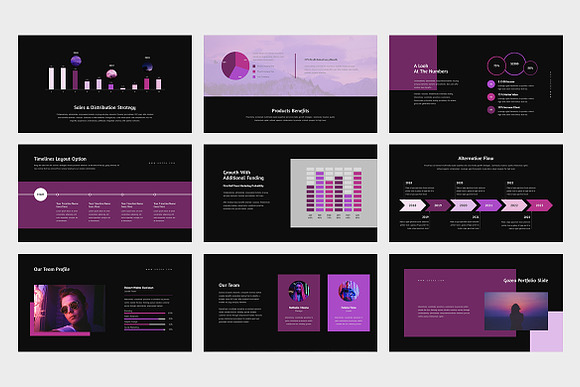 Gozea Purple Pitch Deck GoogleSlides in Presentation Templates - product preview 8