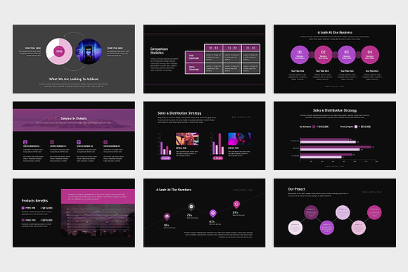 Gozea Purple Pitch Deck GoogleSlides in Presentation Templates - product preview 10