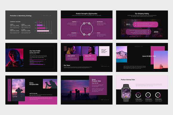 Gozea Purple Pitch Deck GoogleSlides in Presentation Templates - product preview 11