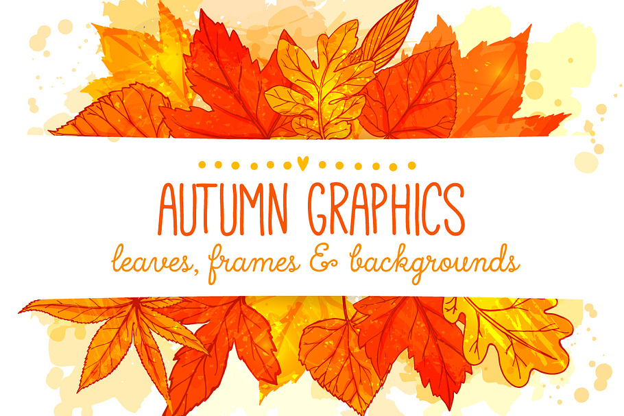 Autumn leaves frames and backgrounds