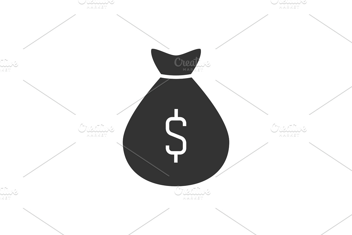 Sack of money icon on white in Icons - product preview 8