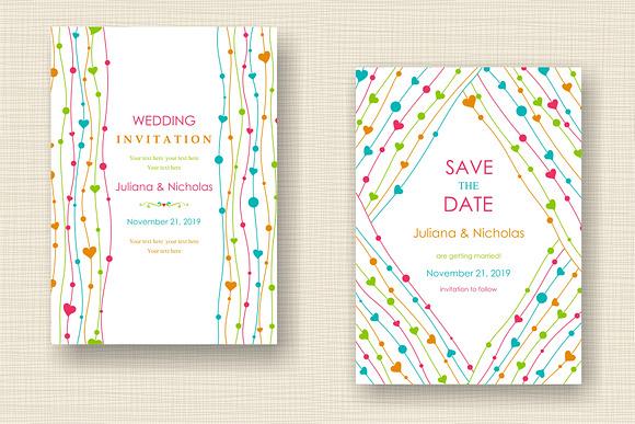 Wedding Invitation set in Card Templates - product preview 1