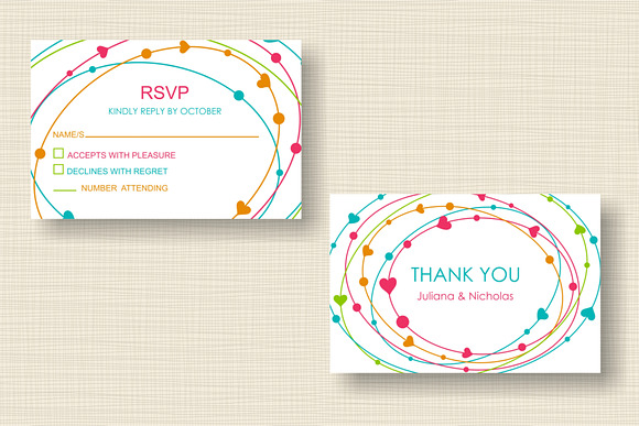 Wedding Invitation set in Card Templates - product preview 2