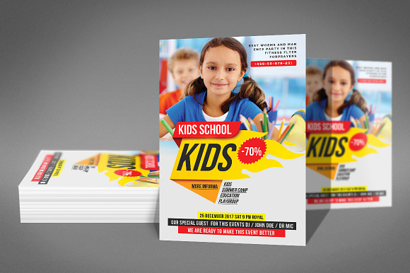 Kids School Flyer Templates in Flyer Templates - product preview 1