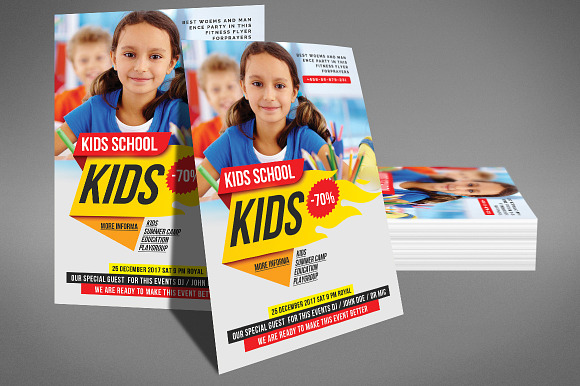 Kids School Flyer Templates in Flyer Templates - product preview 2
