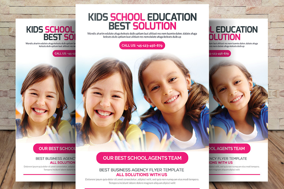 Kids School Education Flyer in Invitation Templates - product preview 8