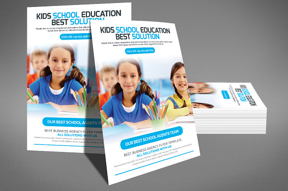 Kids School Education Flyer in Invitation Templates - product preview 1