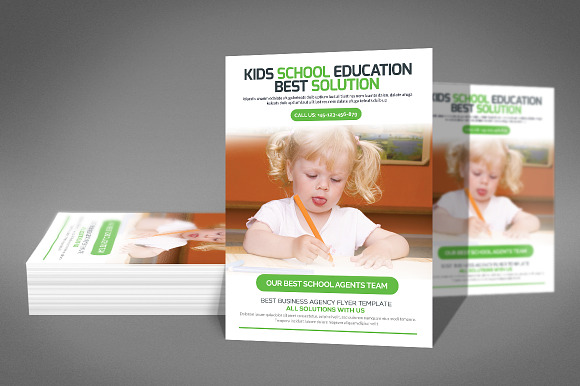 Kids School Education Flyer in Invitation Templates - product preview 2