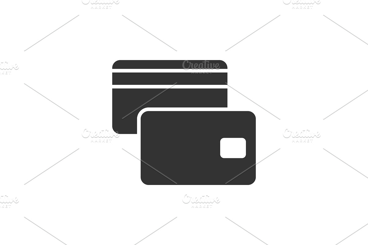 Credit cards black icon on white in Icons - product preview 8
