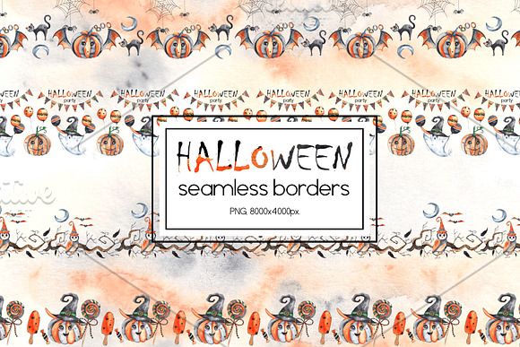 Halloween party. Watercolor set in Objects - product preview 3